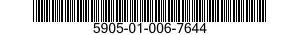 5905-01-006-7644 RESISTOR,FIXED,WIREWOUND 5905010067644 010067644