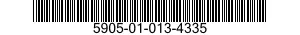 5905-01-013-4335 RESISTOR,FIXED,WIRE WOUND,INDUCTIVE 5905010134335 010134335
