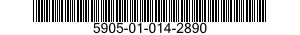 5905-01-014-2890 RESISTOR,FIXED,WIRE WOUND,INDUCT 5905010142890 010142890