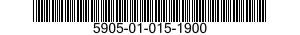 5905-01-015-1900 RESISTOR,FIXED,WIRE WOUND,INDUCT 5905010151900 010151900