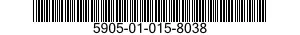 5905-01-015-8038 RESISTOR,FIXED,WIRE WOUND,INDUCT 5905010158038 010158038