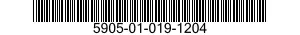 5905-01-019-1204 RESISTOR,VARIABLE,NONWIRE WOUND,NONPRECISION 5905010191204 010191204