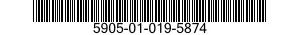 5905-01-019-5874  5905010195874 010195874