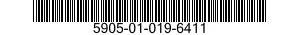 5905-01-019-6411 RESISTOR,FIXED,WIRE WOUND,INDUCTIVE 5905010196411 010196411