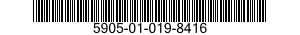 5905-01-019-8416 RESISTOR,FIXED,WIRE WOUND,INDUCTIVE 5905010198416 010198416
