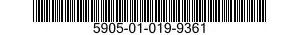 5905-01-019-9361 RESISTOR,FIXED,WIRE WOUND,INDUCTIVE 5905010199361 010199361