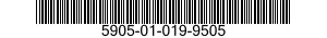 5905-01-019-9505 RESISTOR,FIXED,WIRE WOUND,INDUCT 5905010199505 010199505