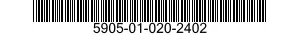 5905-01-020-2402 RESISTOR,FIXED,COMPOSITION 5905010202402 010202402