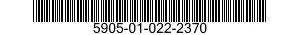 5905-01-022-2370 RESISTOR,FIXED,COMPOSITION 5905010222370 010222370