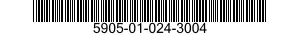 5905-01-024-3004 RESISTOR,FIXED,WIRE WOUND,INDUCTIVE 5905010243004 010243004