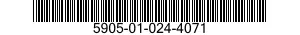5905-01-024-4071 RESISTOR,FIXED,WIRE WOUND 5905010244071 010244071