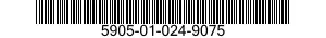 5905-01-024-9075 RESISTOR,FIXED,WIRE WOUND,NONINDUCTIVE 5905010249075 010249075