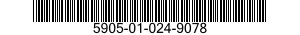 5905-01-024-9078 RESISTOR,FIXED,WIRE WOUND,NONINDUCTIVE 5905010249078 010249078