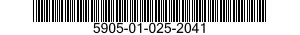 5905-01-025-2041 RESISTOR,VARIABLE,WIRE WOUND,PRE 5905010252041 010252041