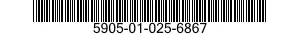 5905-01-025-6867 RESISTOR SET,MATCHED 5905010256867 010256867