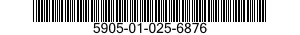 5905-01-025-6876 RESISTOR,FIXED,WIRE WOUND,NONINDUCTIVE 5905010256876 010256876