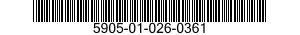 5905-01-026-0361  5905010260361 010260361