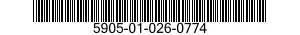 5905-01-026-0774 RESISTOR,VARIABLE,WIRE WOUND,NONPRECISION 5905010260774 010260774