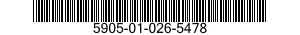 5905-01-026-5478  5905010265478 010265478