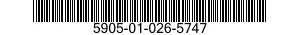 5905-01-026-5747 RESISTOR,FIXED,FILM 5905010265747 010265747