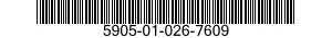 5905-01-026-7609 RESISTOR,FIXED,COMPOSITION 5905010267609 010267609