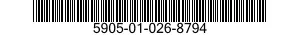 5905-01-026-8794 RESISTOR NETWORK,FIXED,FILM 5905010268794 010268794