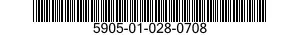 5905-01-028-0708  5905010280708 010280708