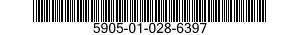 5905-01-028-6397 RESISTOR,FIXED,WIRE WOUND,NONINDUCTIVE 5905010286397 010286397
