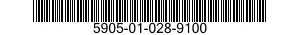 5905-01-028-9100 RESISTOR,FIXED,WIRE WOUND,INDUCTIVE 5905010289100 010289100