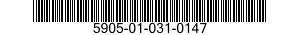 5905-01-031-0147 RESISTOR,FIXED,WIRE WOUND,NONINDUCTIVE 5905010310147 010310147