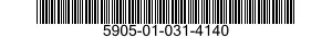 5905-01-031-4140 RESISTOR,FIXED,WIRE WOUND,INDUCTIVE 5905010314140 010314140