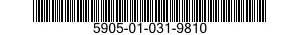5905-01-031-9810 RESISTOR,FIXED,FILM 5905010319810 010319810