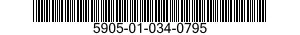 5905-01-034-0795 RESISTOR NETWORK,FIXED,FILM 5905010340795 010340795