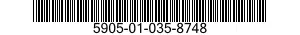 5905-01-035-8748 RESISTOR,FIXED,WIRE WOUND 5905010358748 010358748