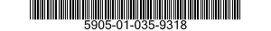 5905-01-035-9318 RESISTOR,FIXED,WIRE WOUND,NONINDUCTIVE 5905010359318 010359318