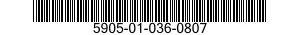 5905-01-036-0807  5905010360807 010360807