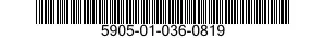 5905-01-036-0819  5905010360819 010360819