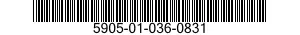 5905-01-036-0831 RESISTOR,VARIABLE,WIRE WOUND,NONPRECISION 5905010360831 010360831