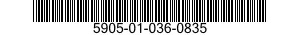 5905-01-036-0835  5905010360835 010360835