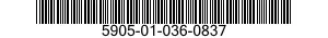 5905-01-036-0837  5905010360837 010360837