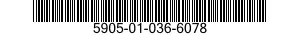 5905-01-036-6078 RESISTOR,VARIABLE,WIRE WOUND,NONPRECISION 5905010366078 010366078