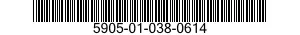 5905-01-038-0614  5905010380614 010380614