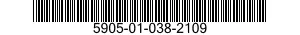 5905-01-038-2109 RESISTOR,FIXED,FILM 5905010382109 010382109