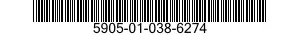 5905-01-038-6274 RESISTOR,FIXED,COMPOSITION 5905010386274 010386274