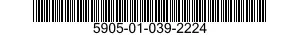 5905-01-039-2224 RESISTOR,FIXED,COMPOSITION 5905010392224 010392224