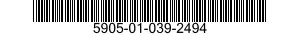 5905-01-039-2494 RESISTOR,VARIABLE,WIRE WOUND,NON 5905010392494 010392494