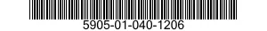 5905-01-040-1206 RESISTOR,FIXED,WIRE WOUND,INDUCTIVE 5905010401206 010401206