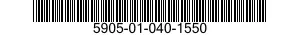 5905-01-040-1550 RESISTOR,FIXED,WIRE WOUND,INDUCTIVE 5905010401550 010401550