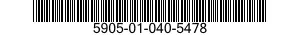 5905-01-040-5478 RESISTOR,VARIABLE,WIRE WOUND,NONPRECISION 5905010405478 010405478
