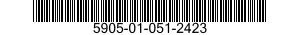 5905-01-051-2423 RESISTOR,FIXED,COMPOSITION 5905010512423 010512423